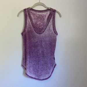 CHASER Purple Athletic Raserback Tank Top  Small